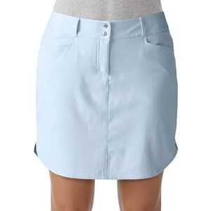 NWT Adidas Essentials 3-Stripes Golf Skort Ice Blue Size 8 Skirt Lined Tennis